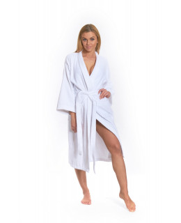 Dámský  bavlněný župan model KIMONO White