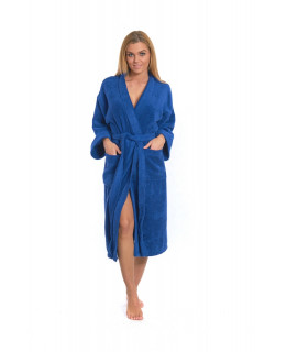 Dámský bavlněný župan model KIMONO Blue Navy