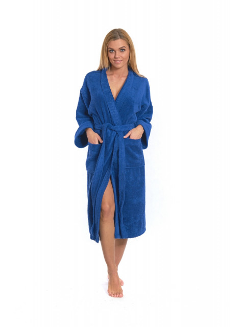 Dámský bavlněný župan model KIMONO Blue Navy